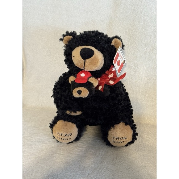 Parkdale Novelty Co. Ltd. Other - Canada Black Bear Plush Parkdale Novelty 44018B Canadian Hug Maple Hat
